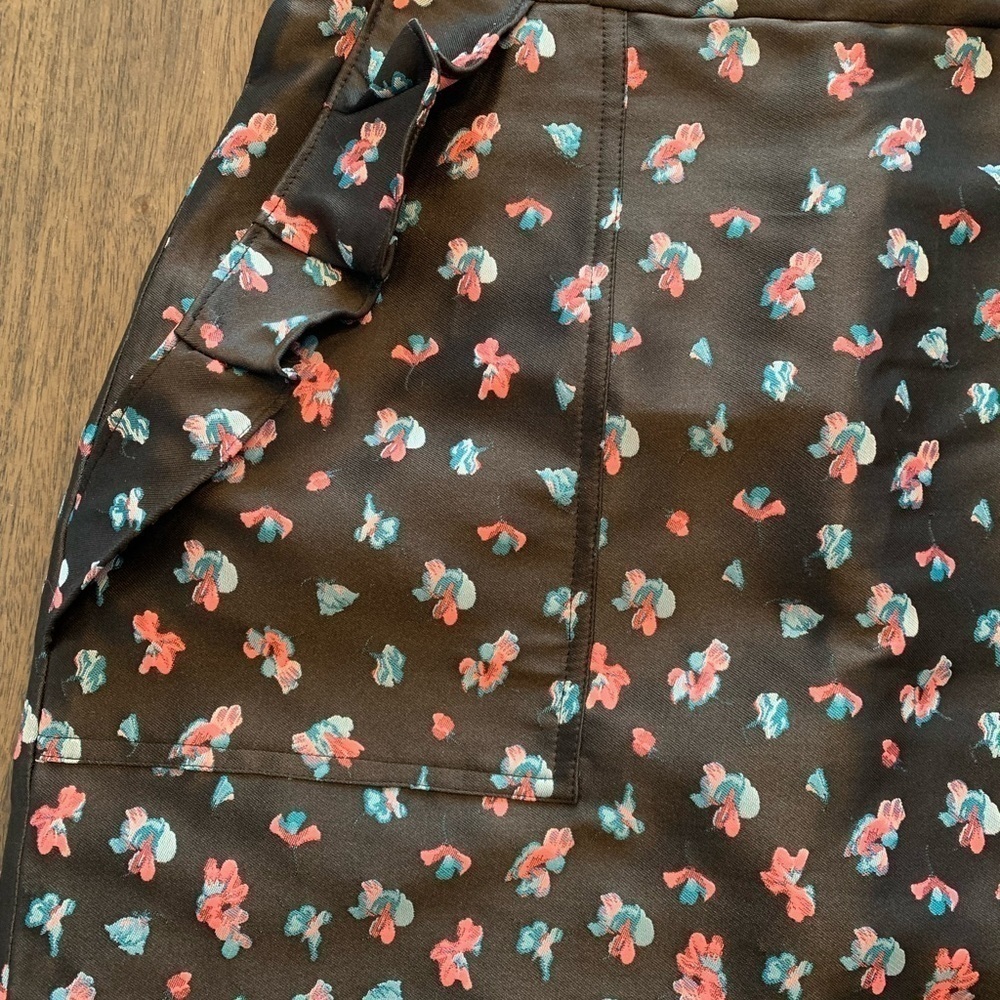 DKNY Strapless Dress Made in Italy Size 8 Black Pink Blue Flowers No Straps. - Picture 3 of 14